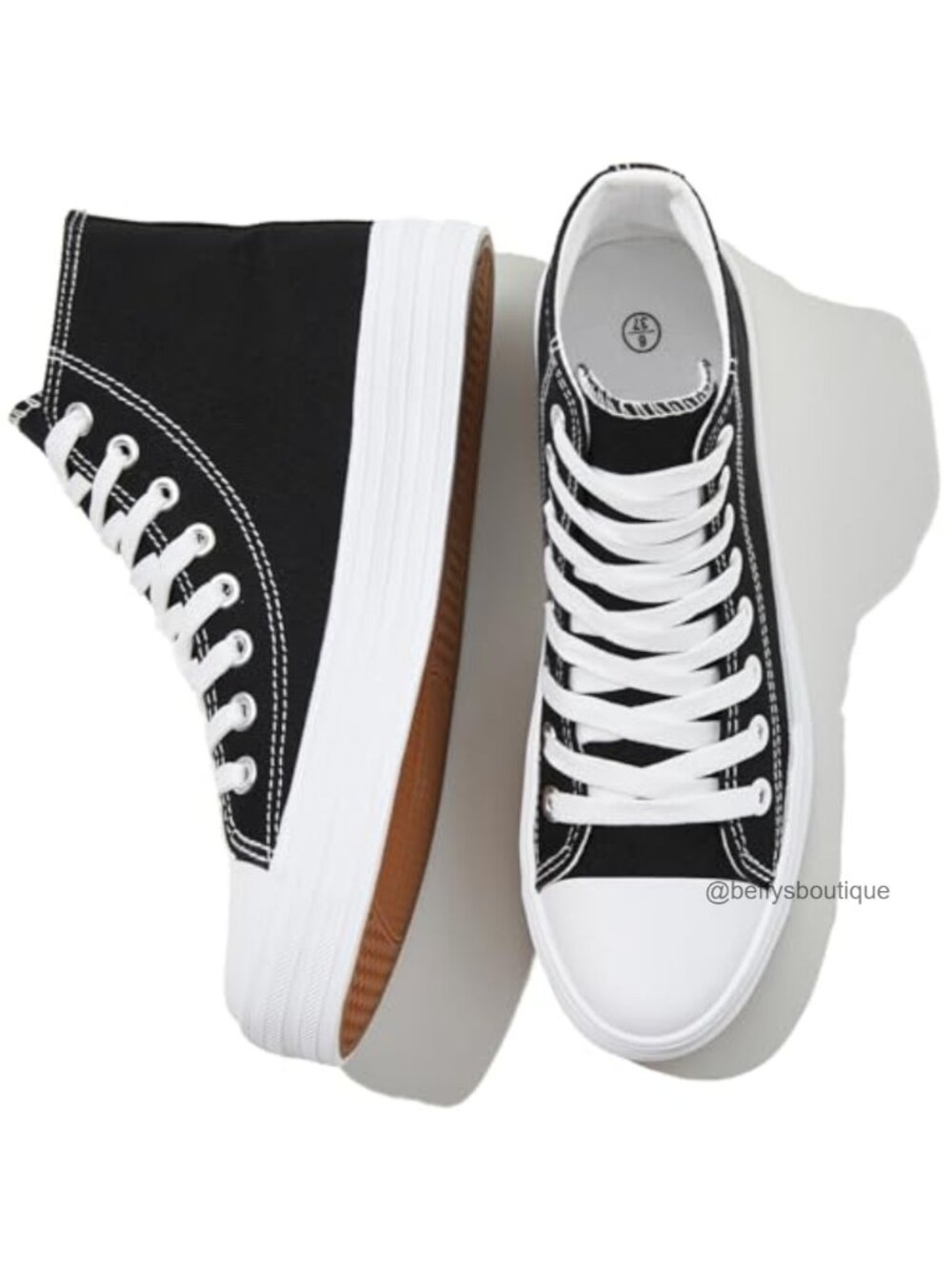 High Top Canvas Sneakers Lace Up Comfortable Casual Tennis Shoes